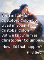 Born in Italy, Columbus likely changed his name to Col�n to sound more Spanish when he moved to Spain.  It should be obvious this English-sounding name that we know him by, Christopher Columbus, wasn't the name he himself used. In fact, his name in Spanish was altogether different: Crist�bal Col�n. But why are his names in English and Spanish so divergent? Learn more by reading the article.
